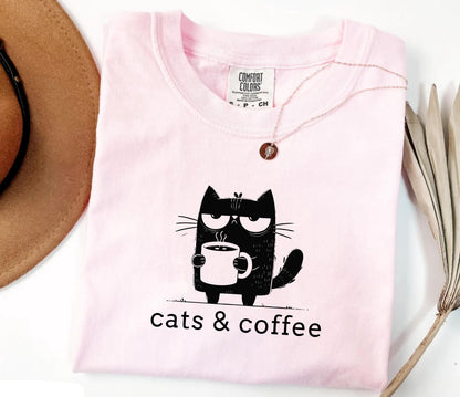 Cats and Coffee Tee