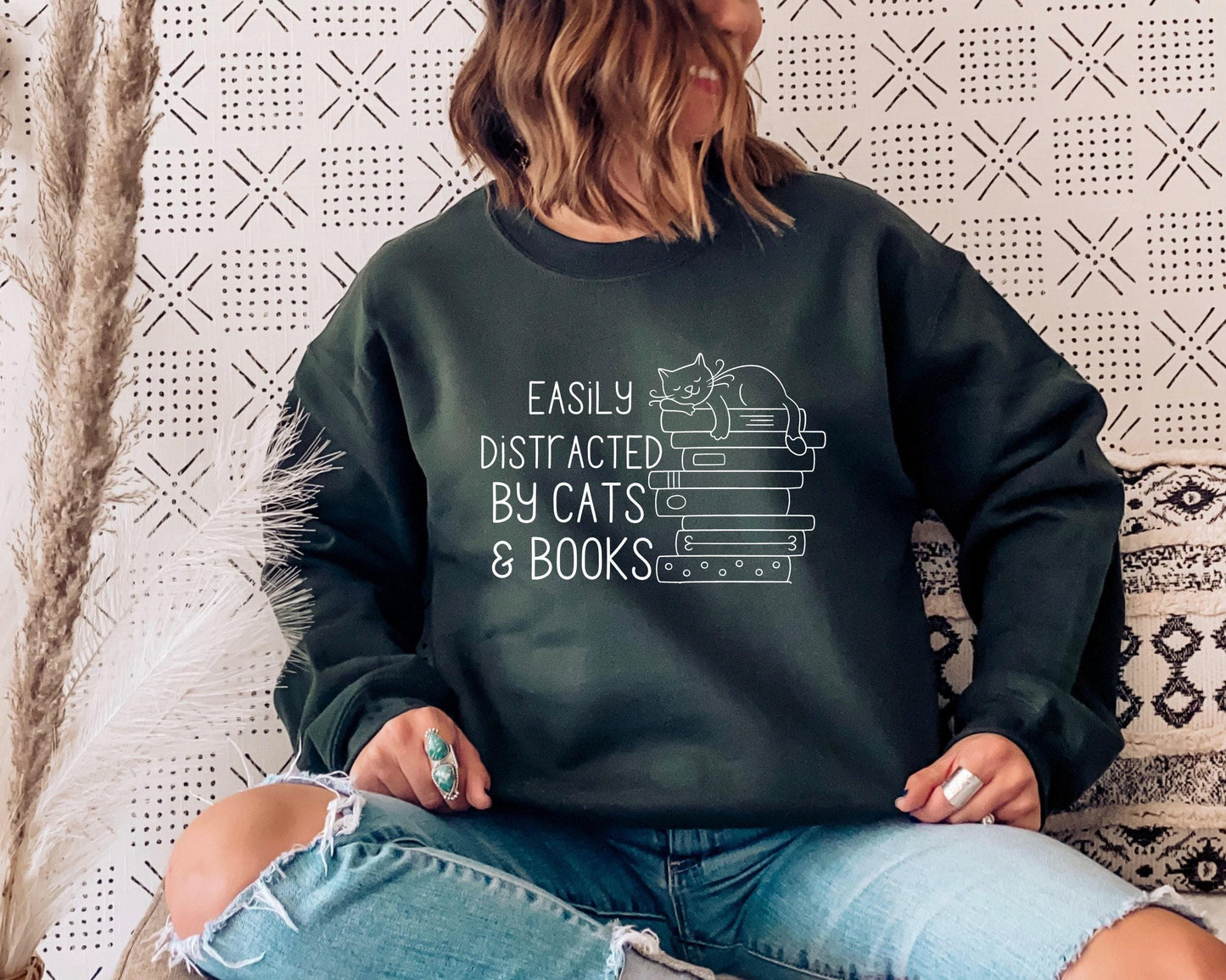 Easily Distracted By Cats Sweater V8