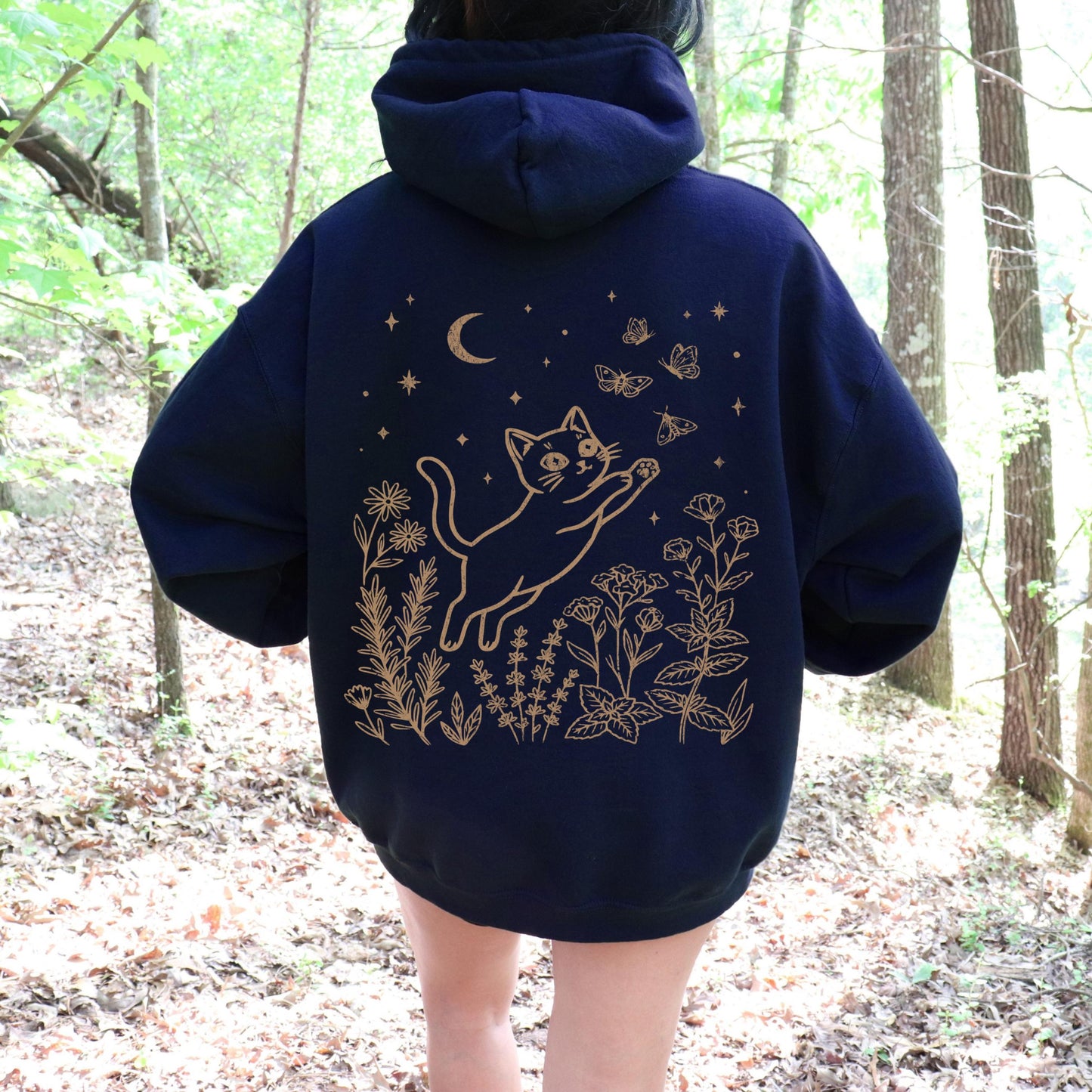 Cat Chasing Butterflies Hoodie