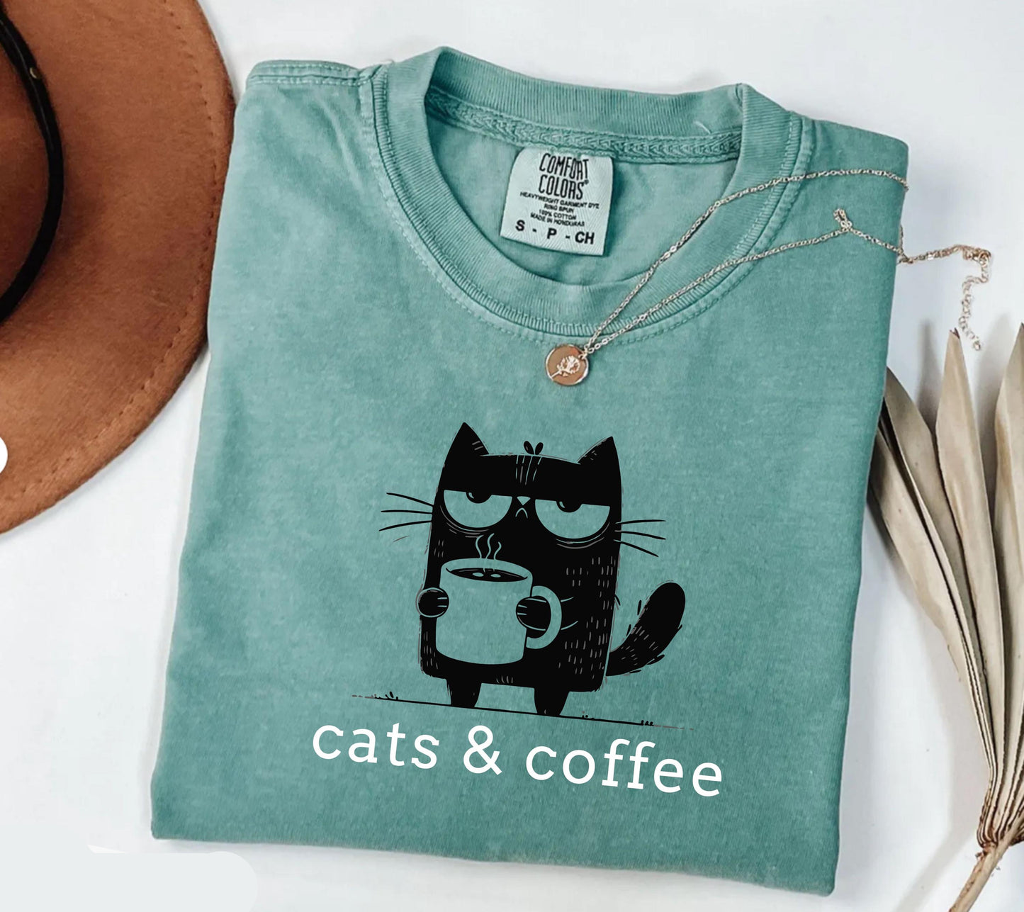 Cats and Coffee Tee