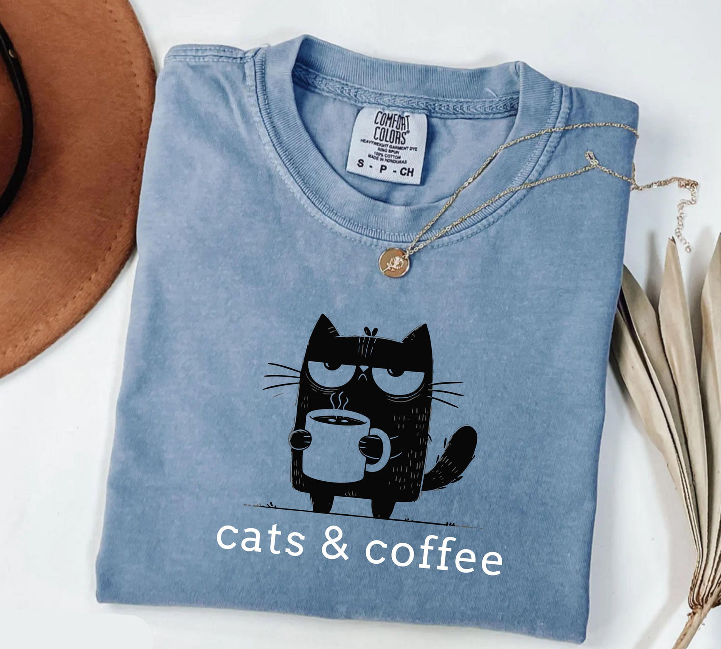 Cats and Coffee Tee