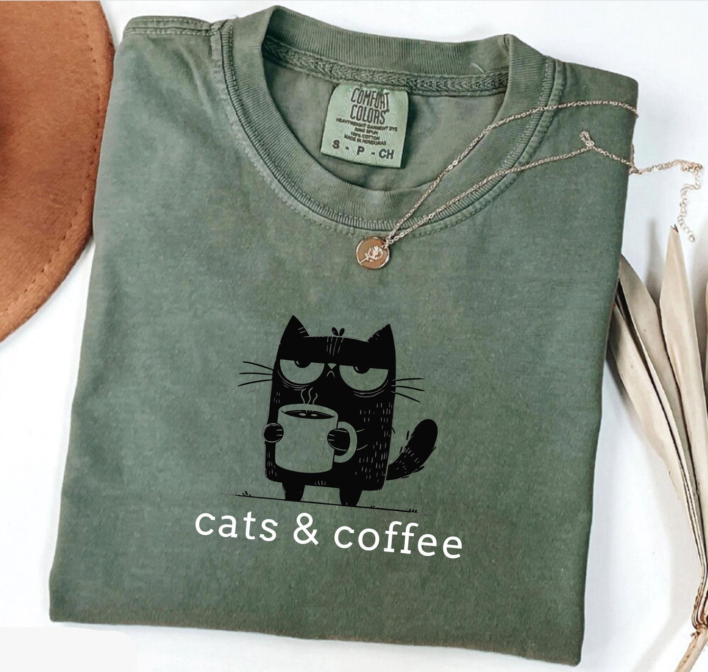 Cats and Coffee Tee