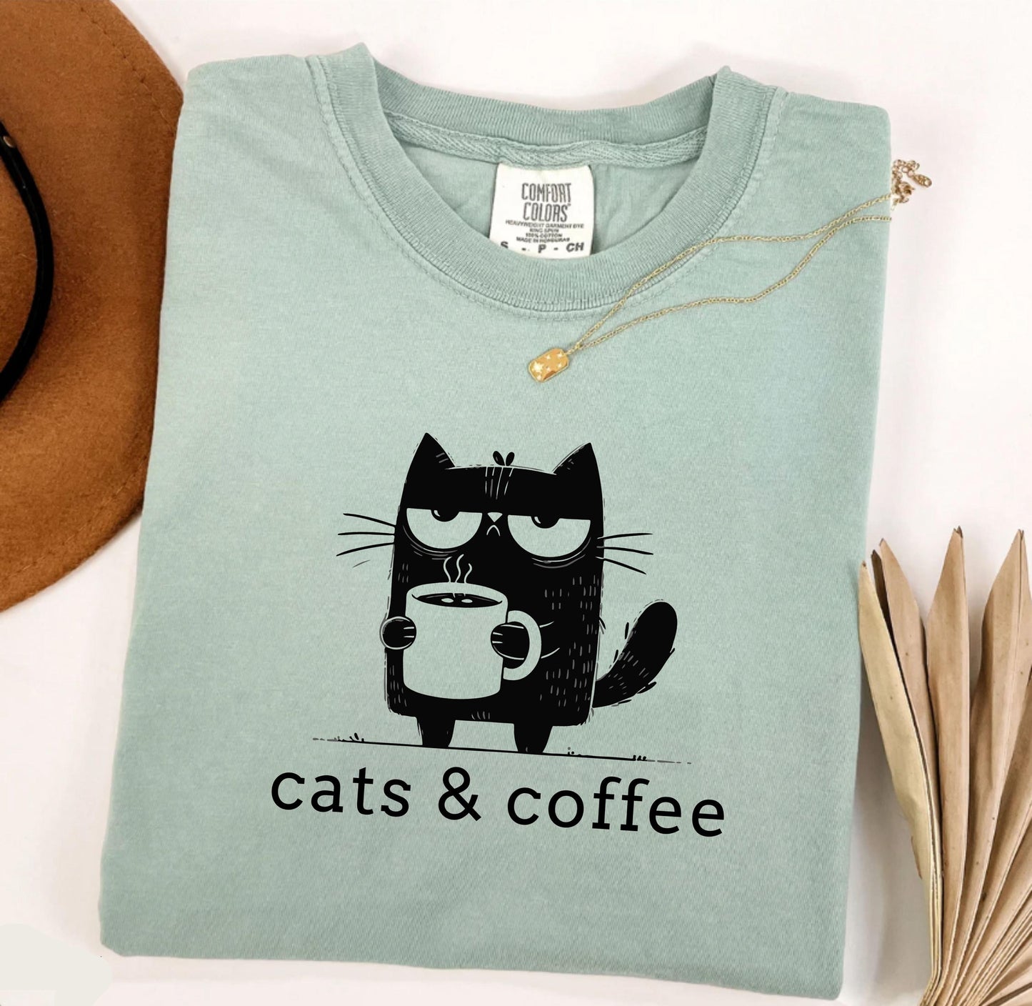 Cats and Coffee Tee