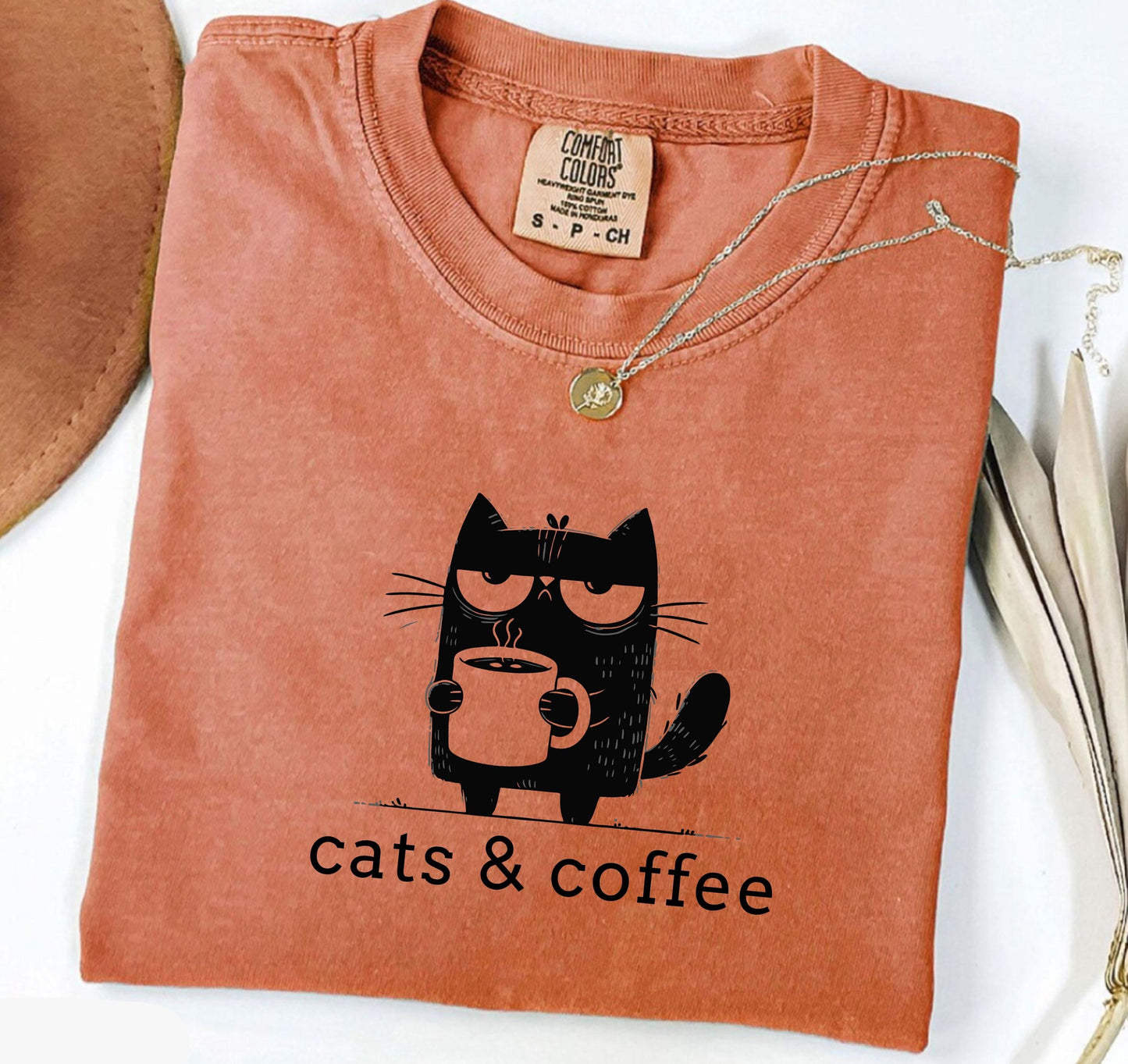 Cats and Coffee Tee