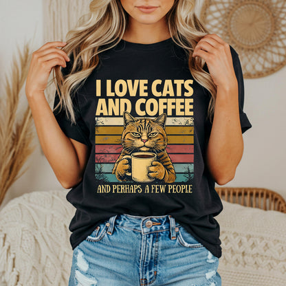 I Like Cats And Coffee Shirt