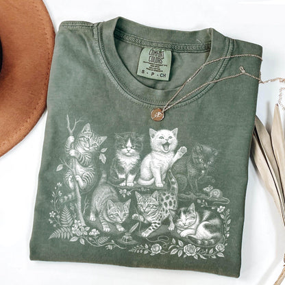 Cats 90s Vintage Style Tee V2