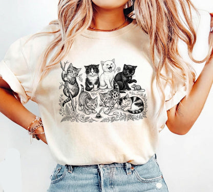 Cats 90s Vintage Style Tee V2
