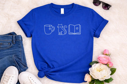 Coffee Cats Books Shirt