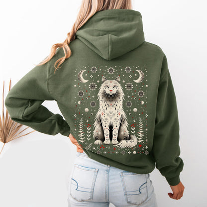 Scandinavian Moon Cat Hoodie
