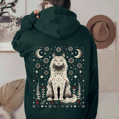 Scandinavian Moon Cat Hoodie