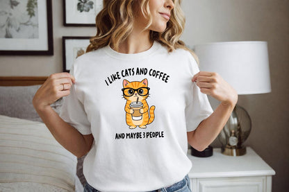Cat and Coffee Lover Tee