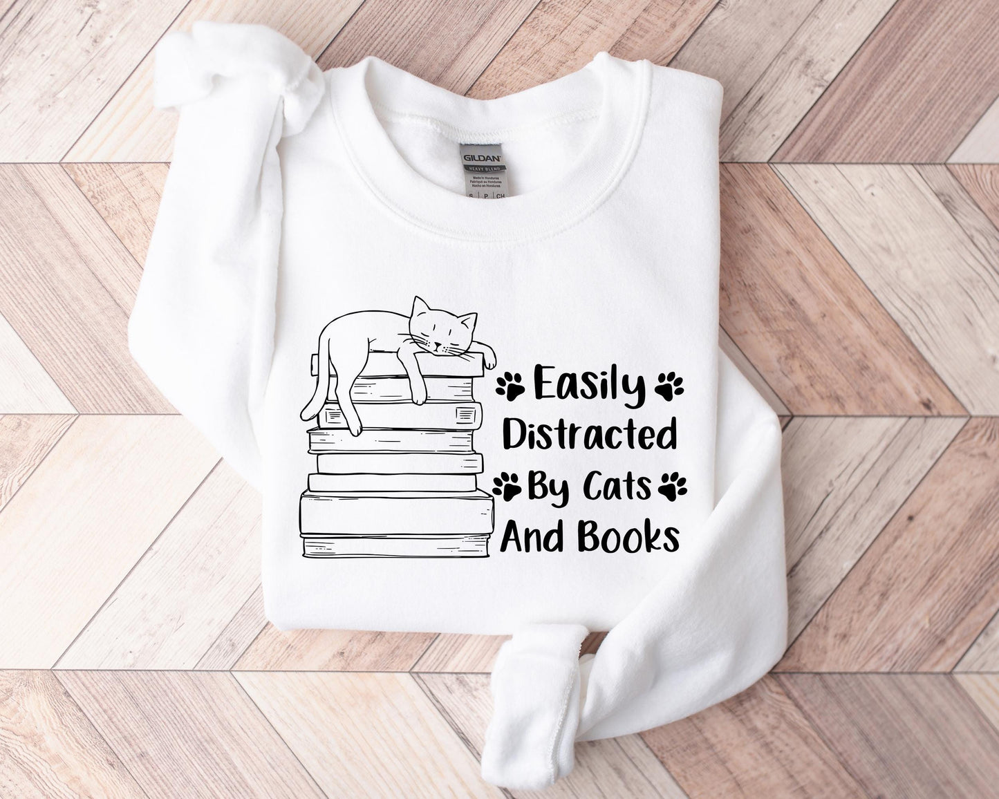 Cats And Books Sweatshirt V6