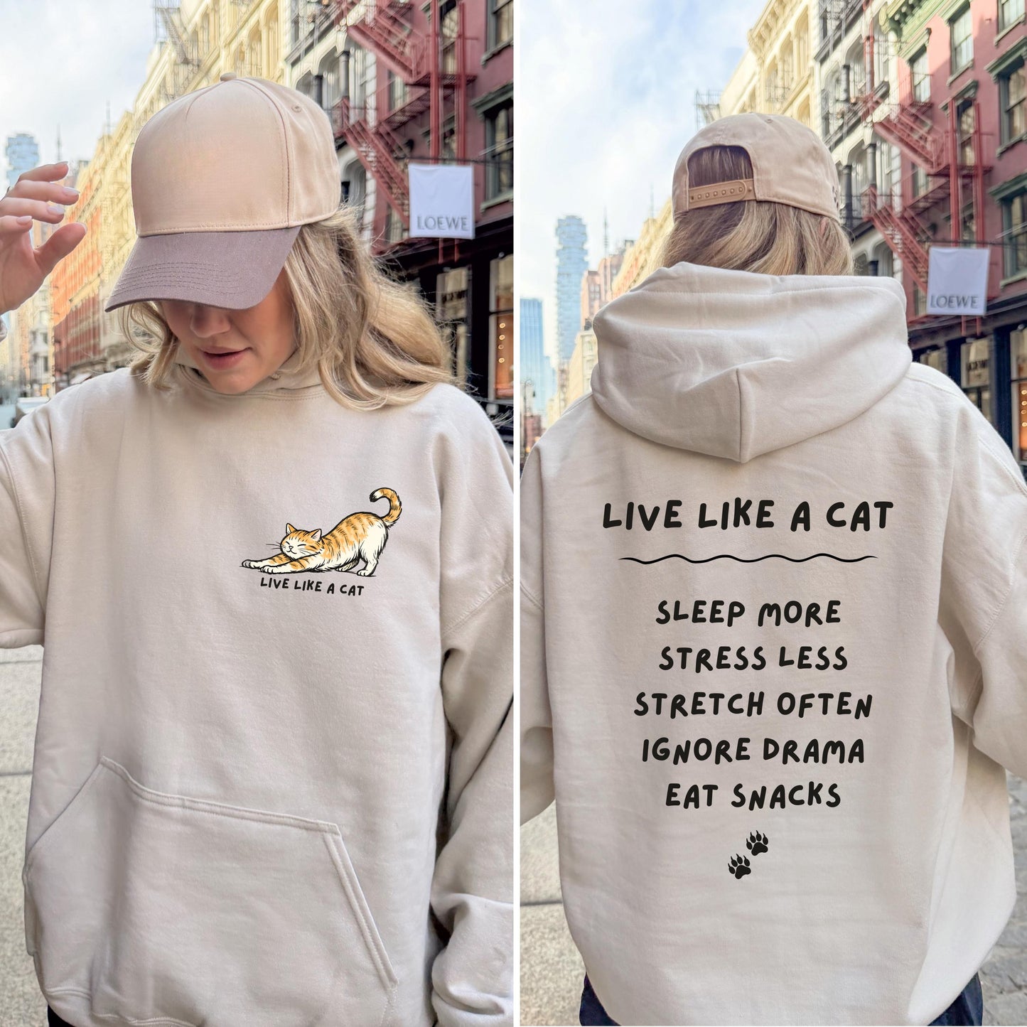 Live Like a Cat Hoodie