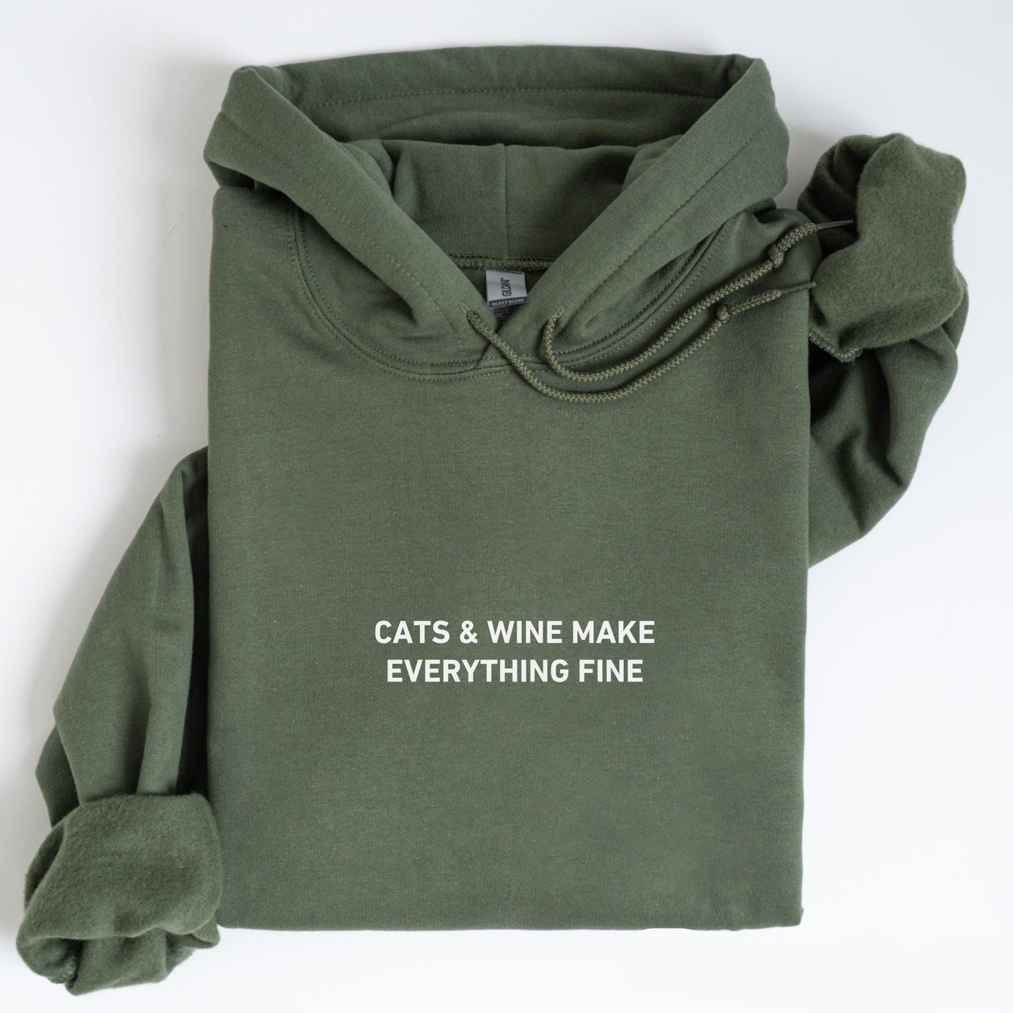 Cats and Wine Make Everything Fine Hoodie