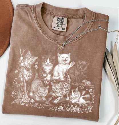 Cats 90s Vintage Style Tee V2