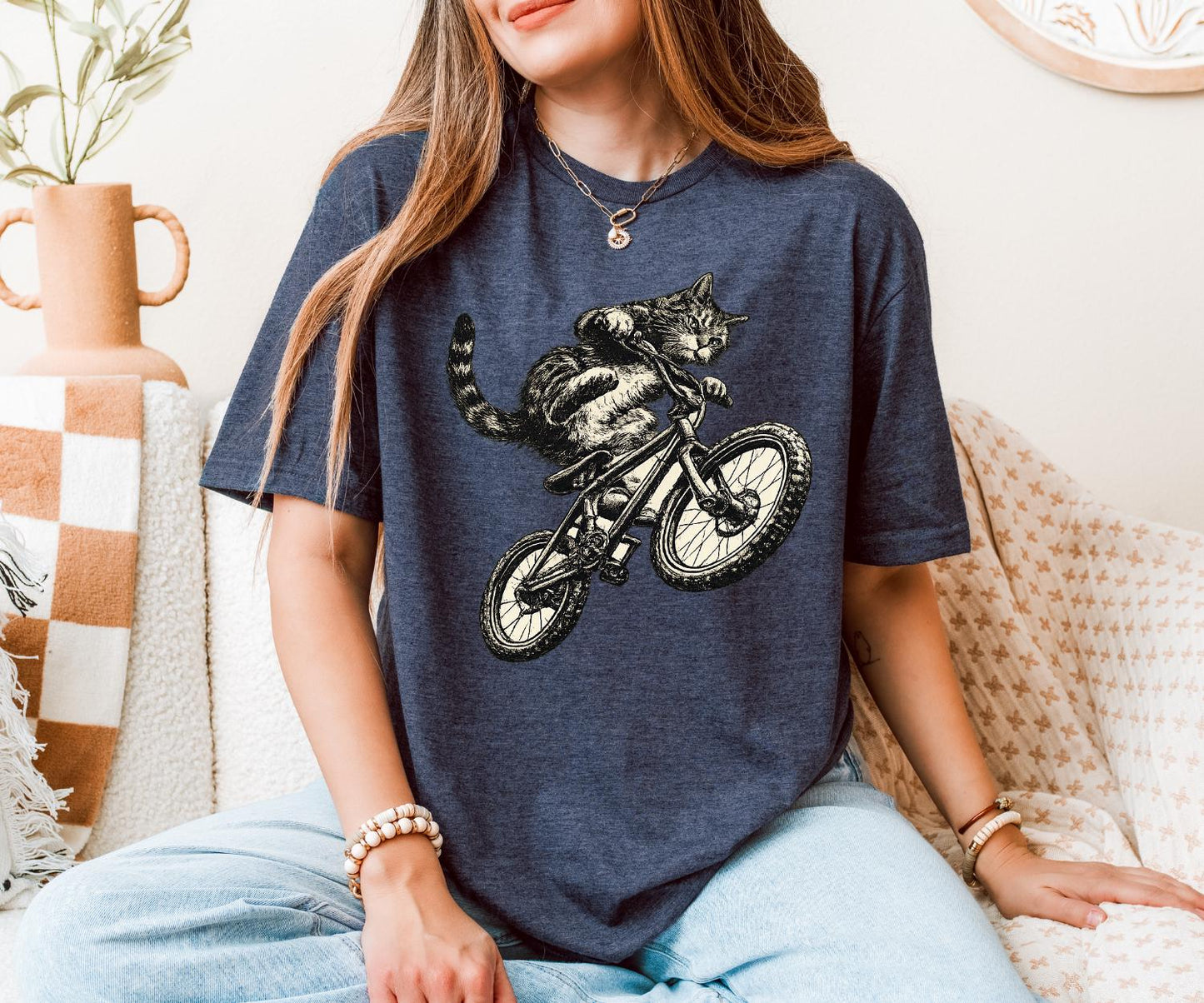 Cat Riding Bicycle Shirt