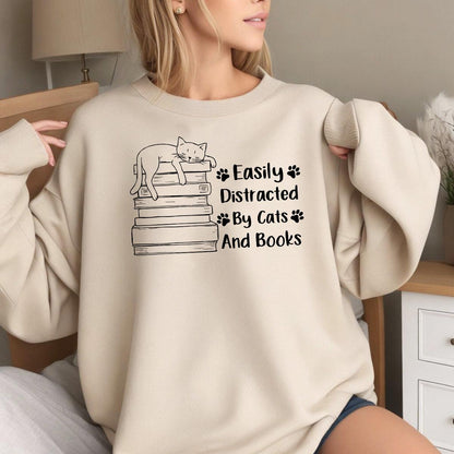 Cute Cats And Books Sweatshirt