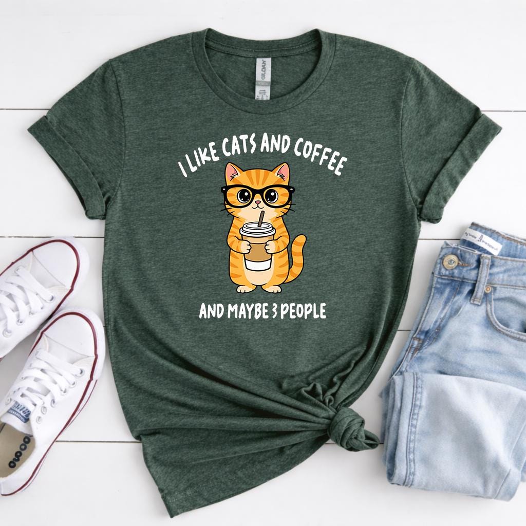 Cat and Coffee Lover Tee