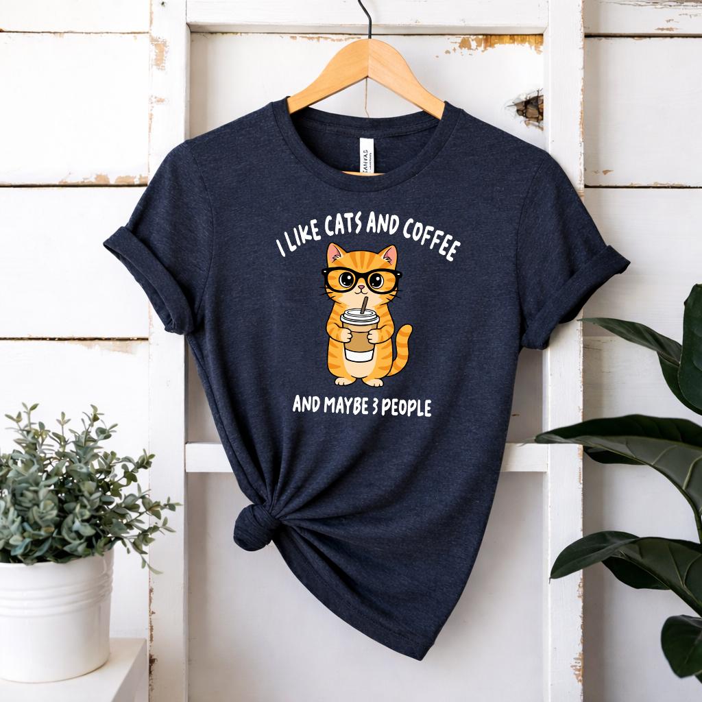 Cat and Coffee Lover Tee