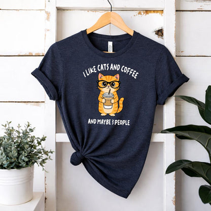 Cat and Coffee Lover Tee