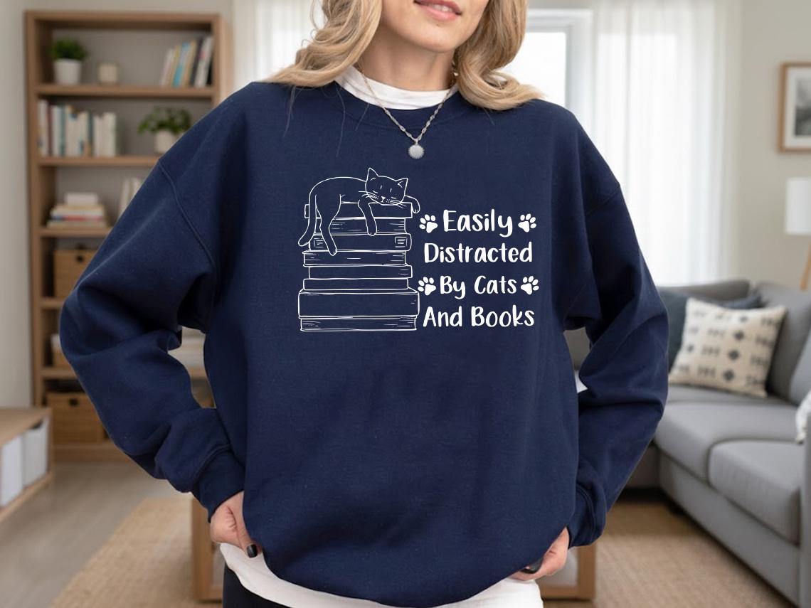 Easily Distracted By Cats Sweater V7