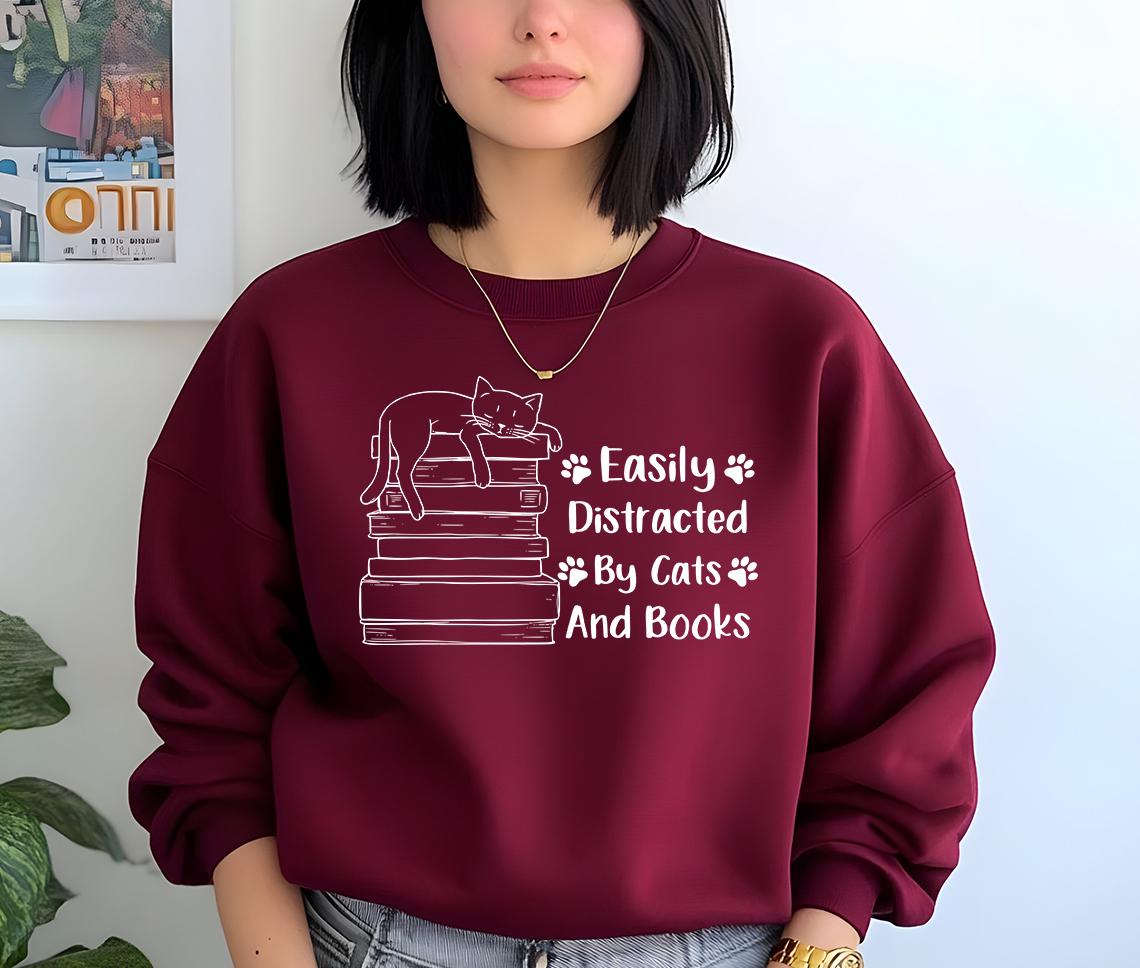 Easily Distracted By Cats Sweater V7