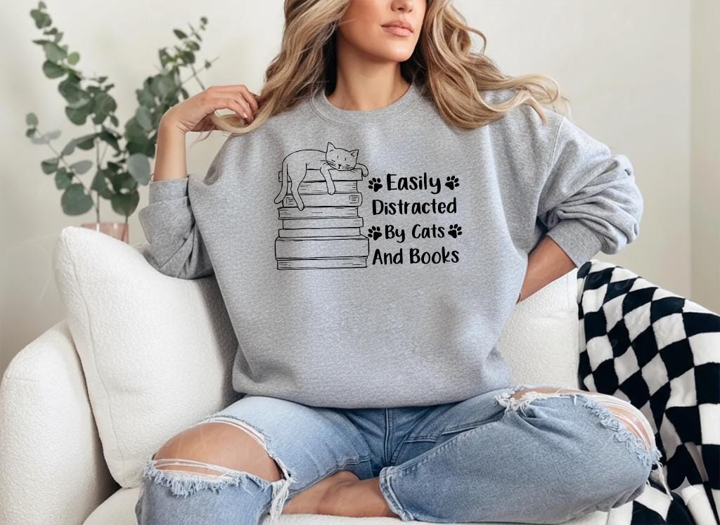 Easily Distracted By Cats Sweater V7
