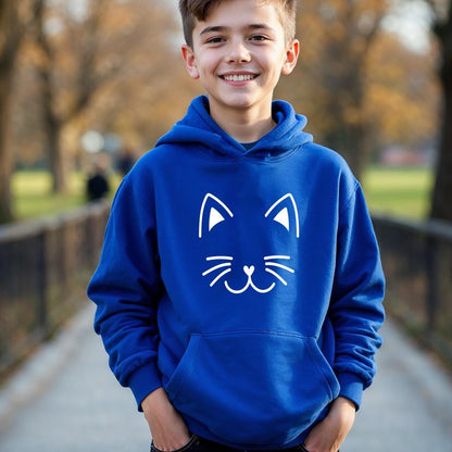 Cat Graphic Kids Hoodie