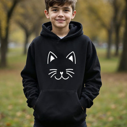 Cat Graphic Kids Hoodie