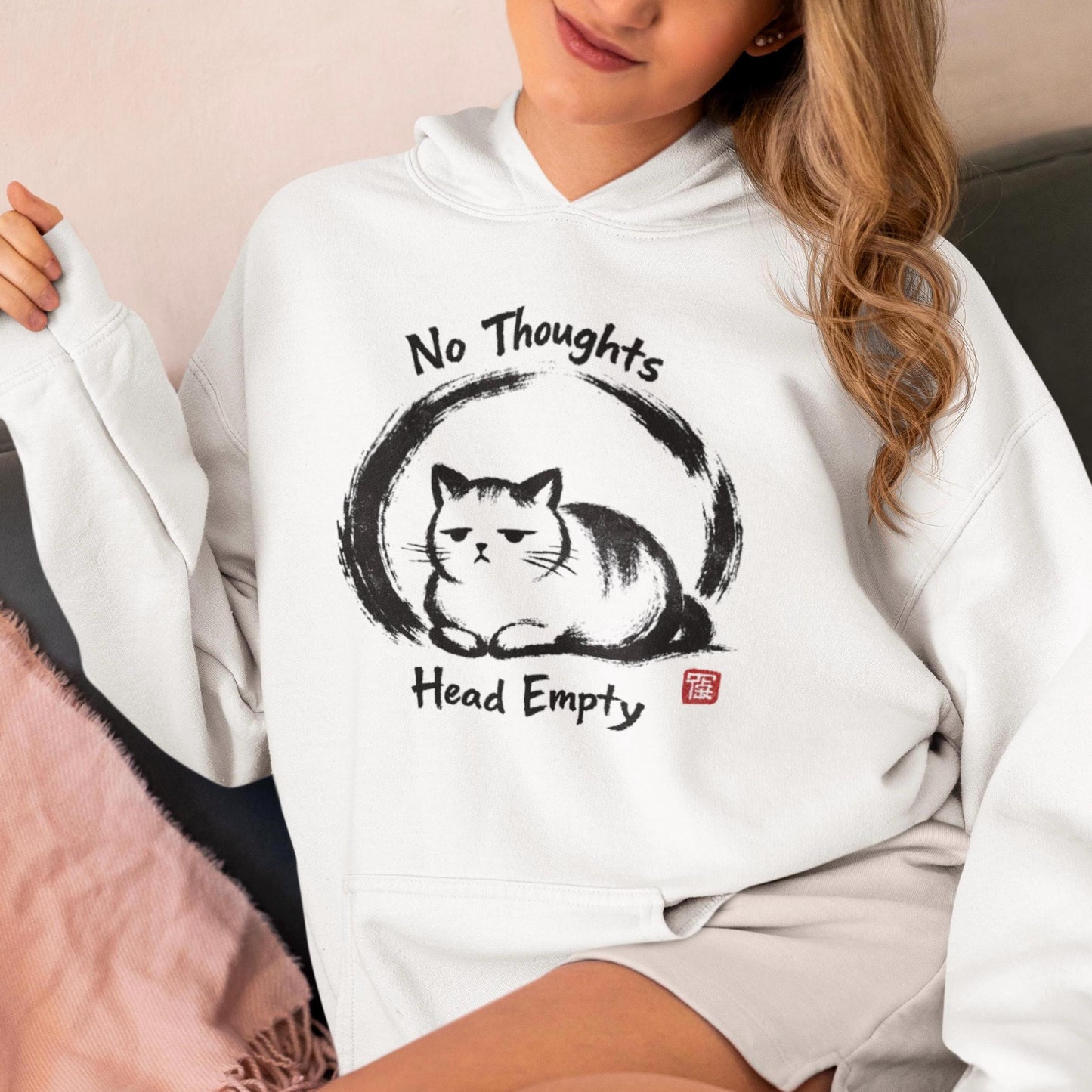 Empty Cat No Thoughts Hoodie