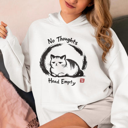 Empty Cat No Thoughts Hoodie