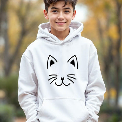 Cat Graphic Kids Hoodie