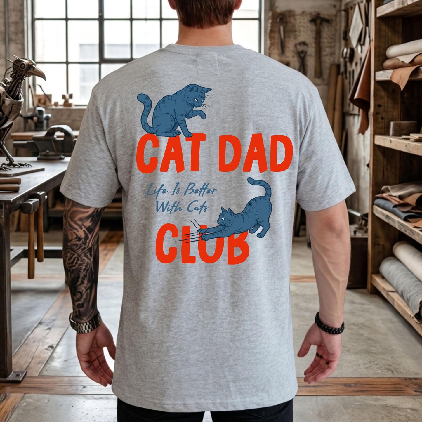 Cat Dad Club T-Shirt 6