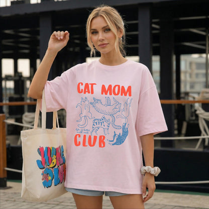 Cat Mom Club Tee New
