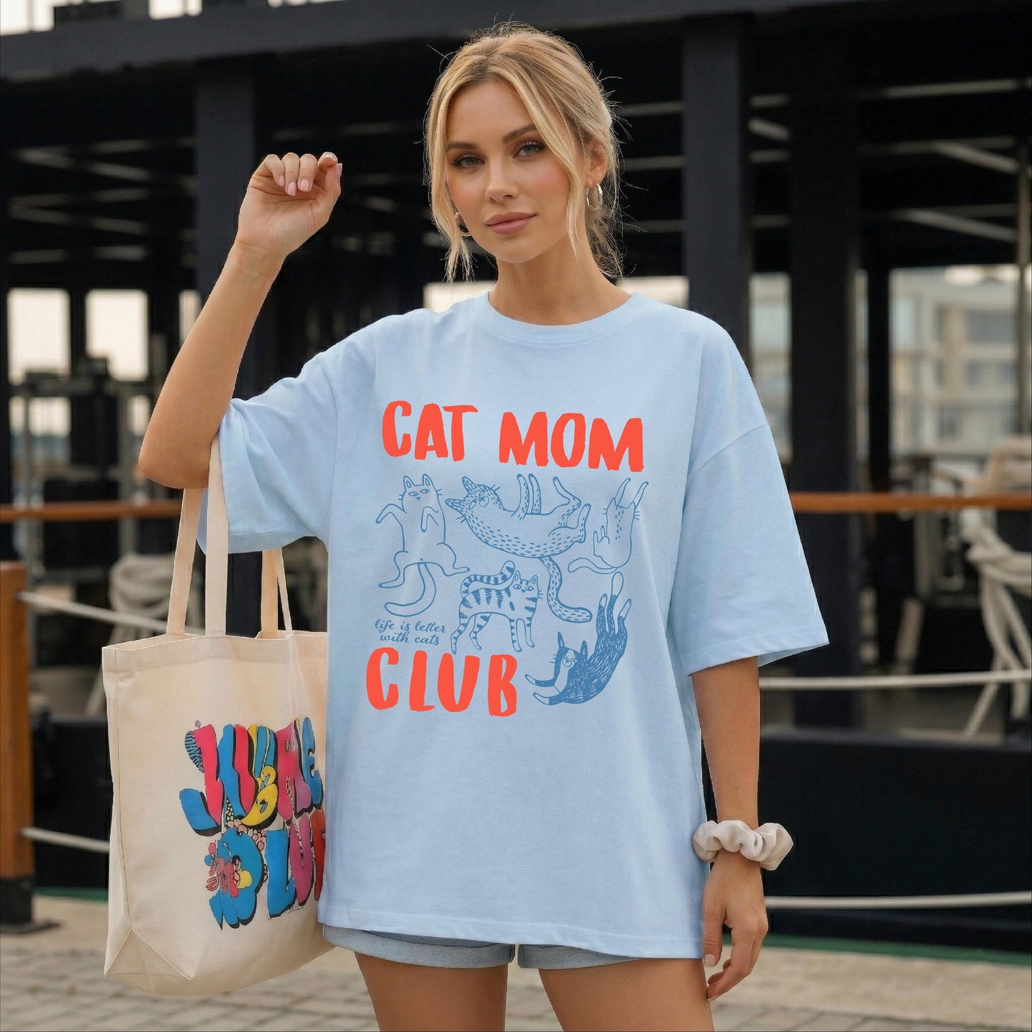 Cat Mom Club Tee New