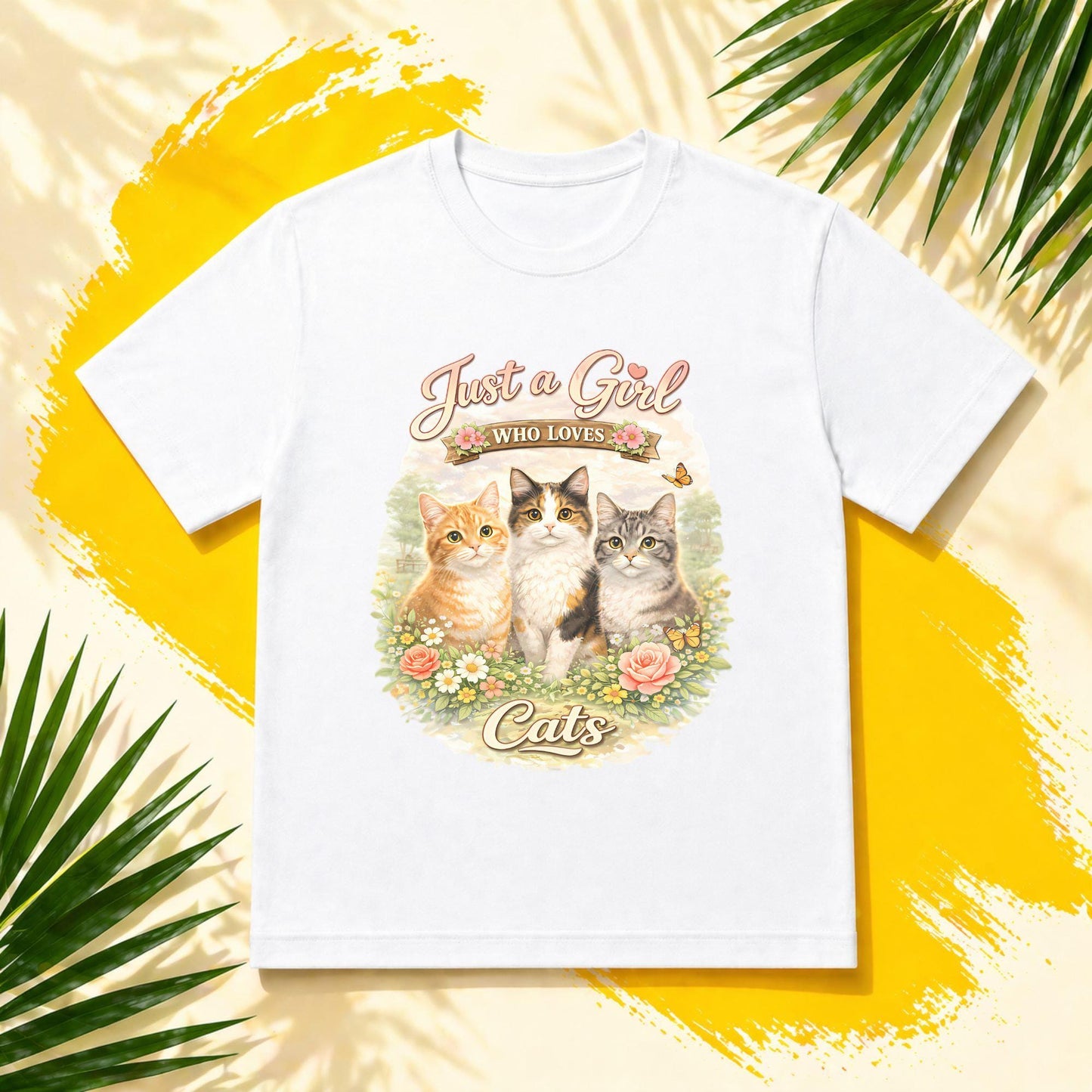 Just A Girl Who Loves Cats Tee V7