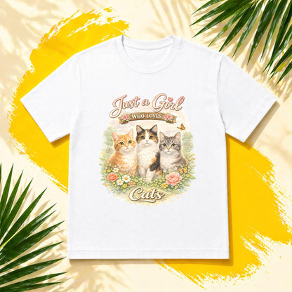 Just A Girl Who Loves Cats Tee V7