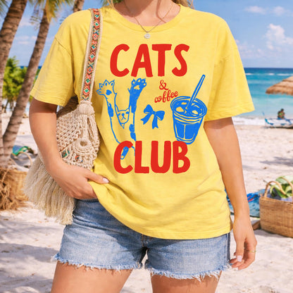 Cats & Coffee Summer T-Shirt V2