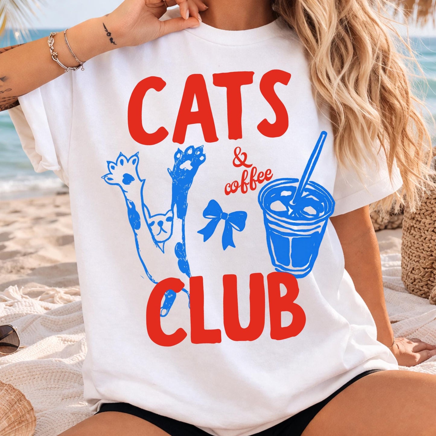 Cats & Coffee Summer T-Shirt V2