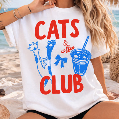 Cats & Coffee Summer T-Shirt V2