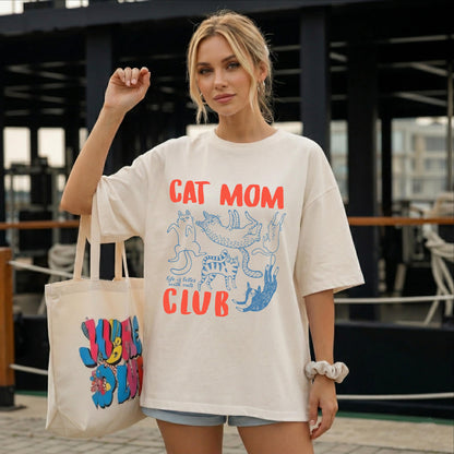 Cat Mom Club Tee New
