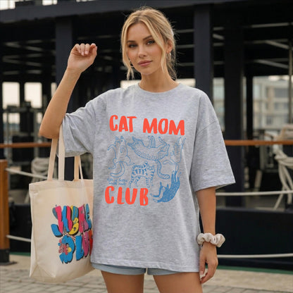 Cat Mom Club Tee New
