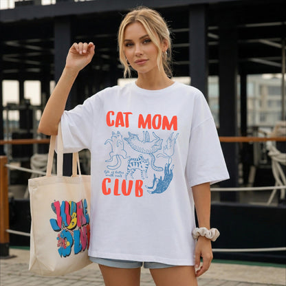 Cat Mom Club Tee New