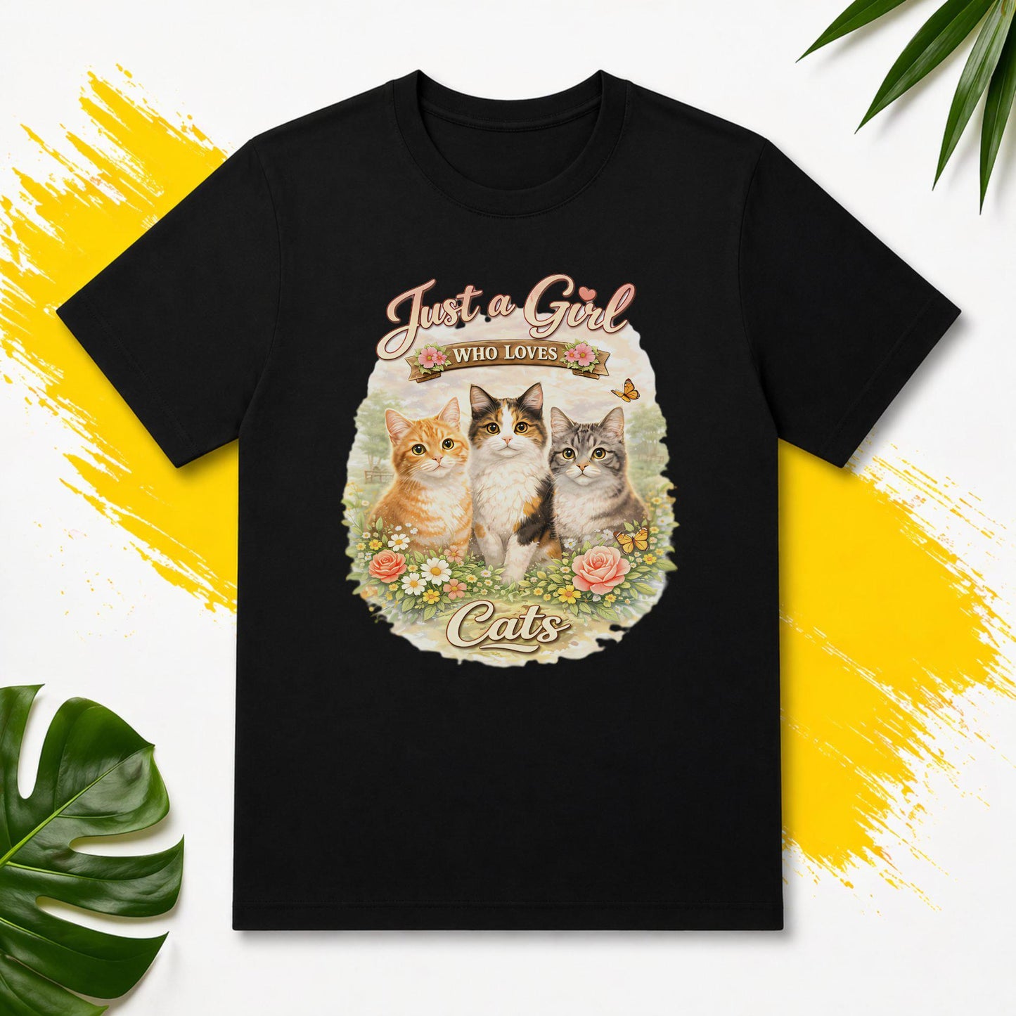 Just A Girl Who Loves Cats Tee V7