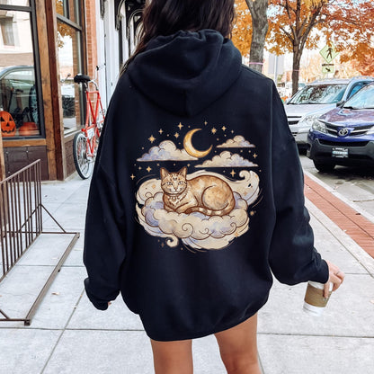Cat Moon Stars Hoodie