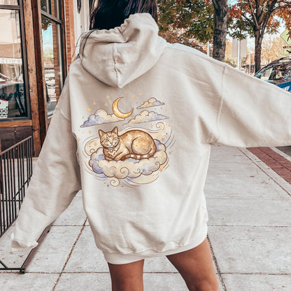 Cat Moon Stars Hoodie