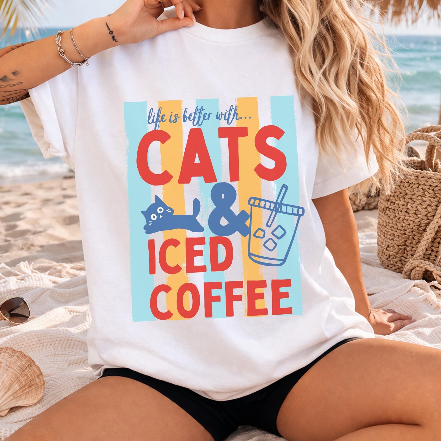 Cats & Coffee Summer T-Shirt V1