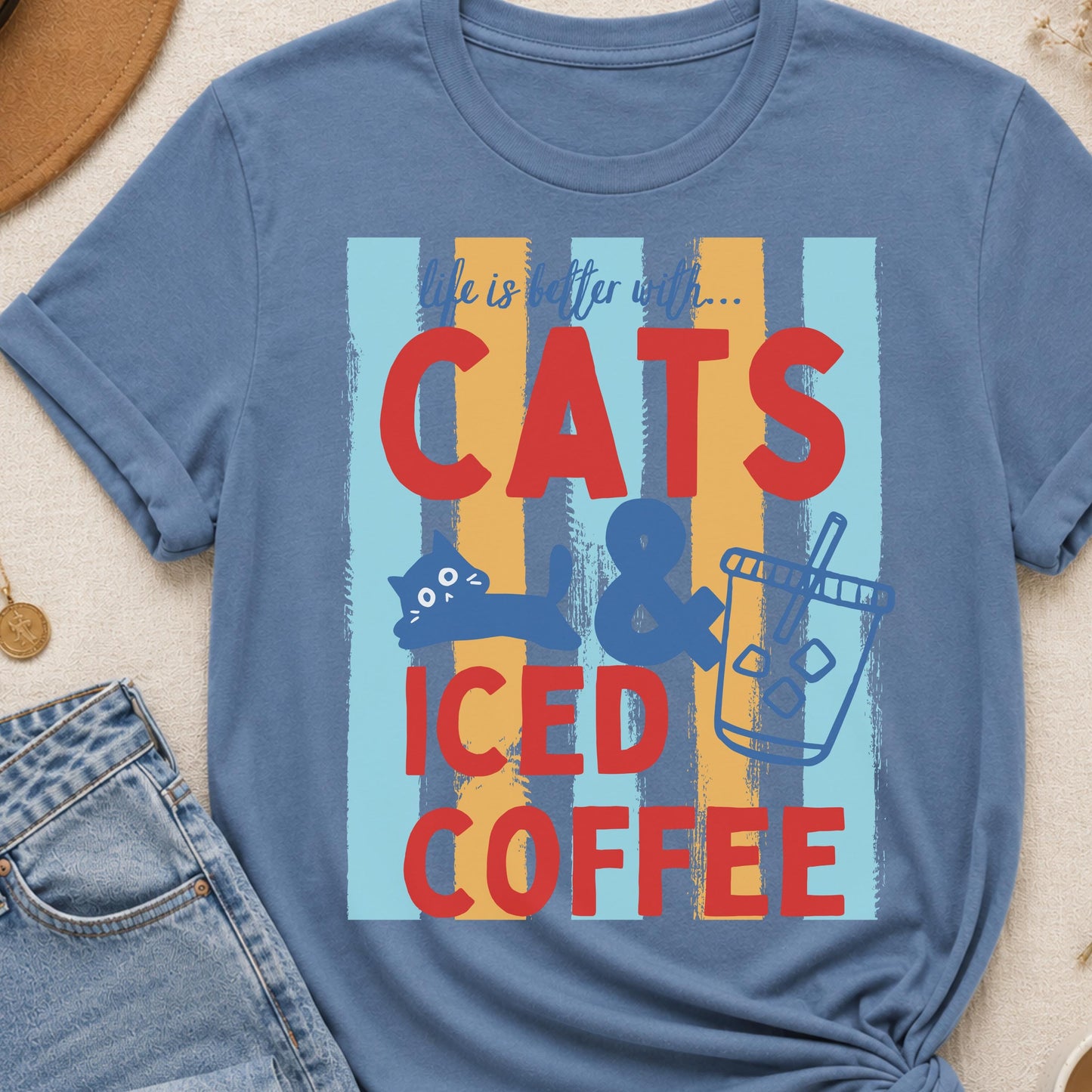Cats & Coffee Summer T-Shirt V1