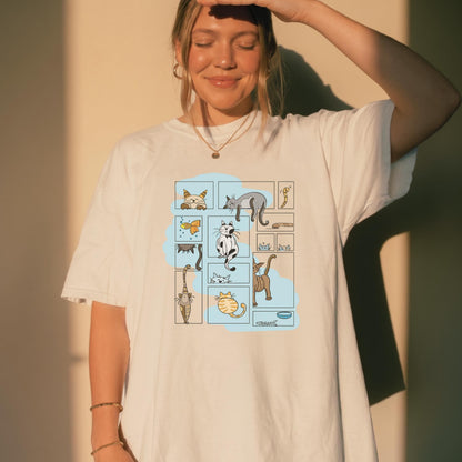 Comic Panel Cat Shirt