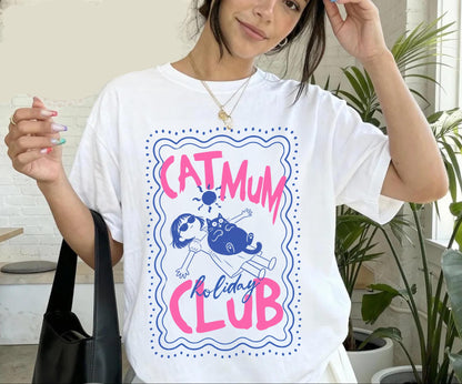 Cat Mum Holiday Club T-Shirt